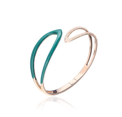 Dubai Days Bangle in Malachite