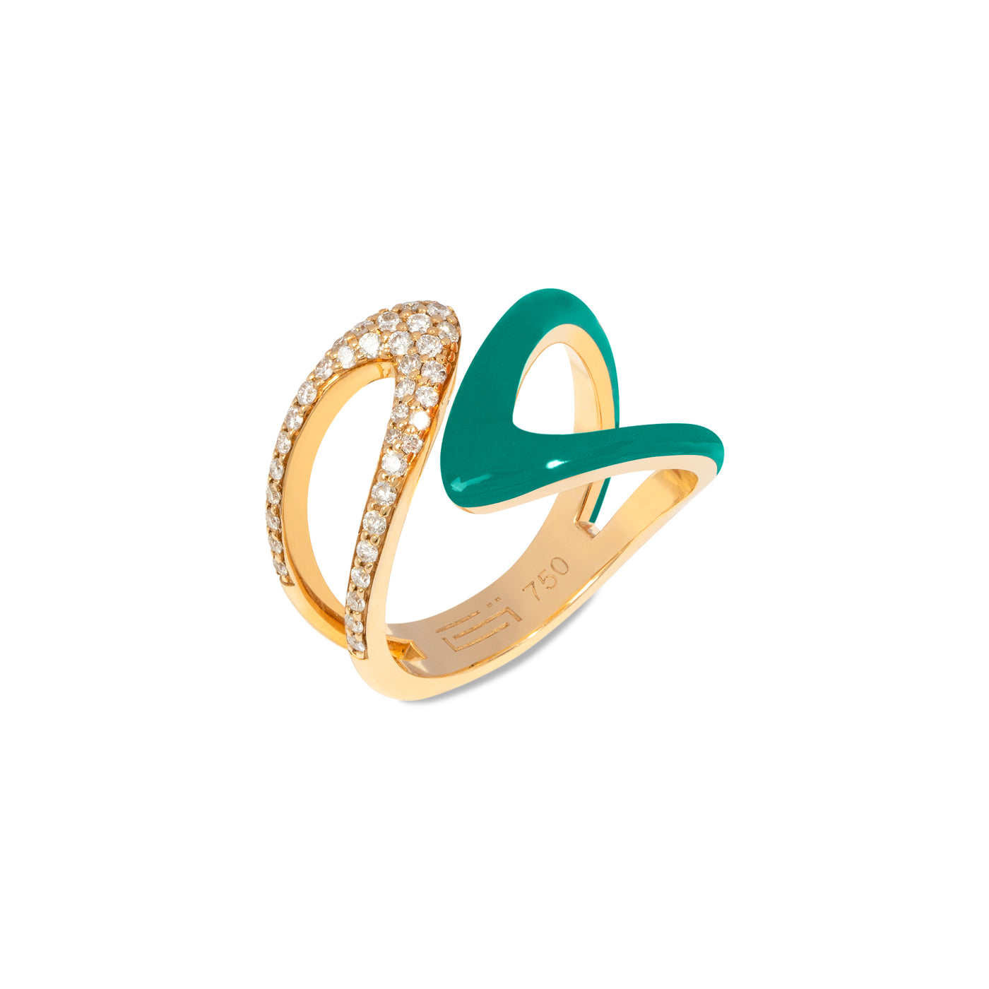 Dubai Days Ring in Malachite Green