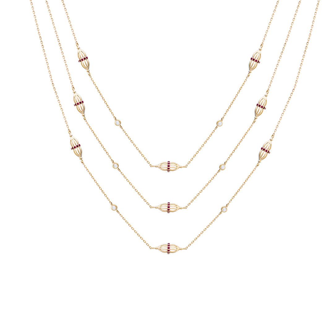 Qahwat Yadoo Three Lines Necklace