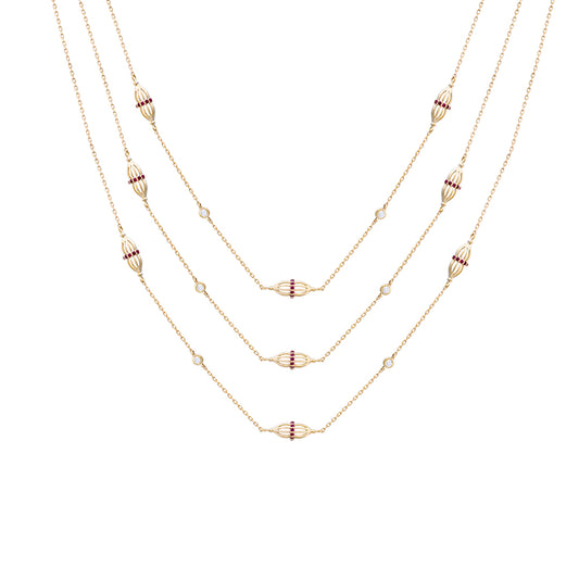 Qahwat Yadoo Three Lines Necklace