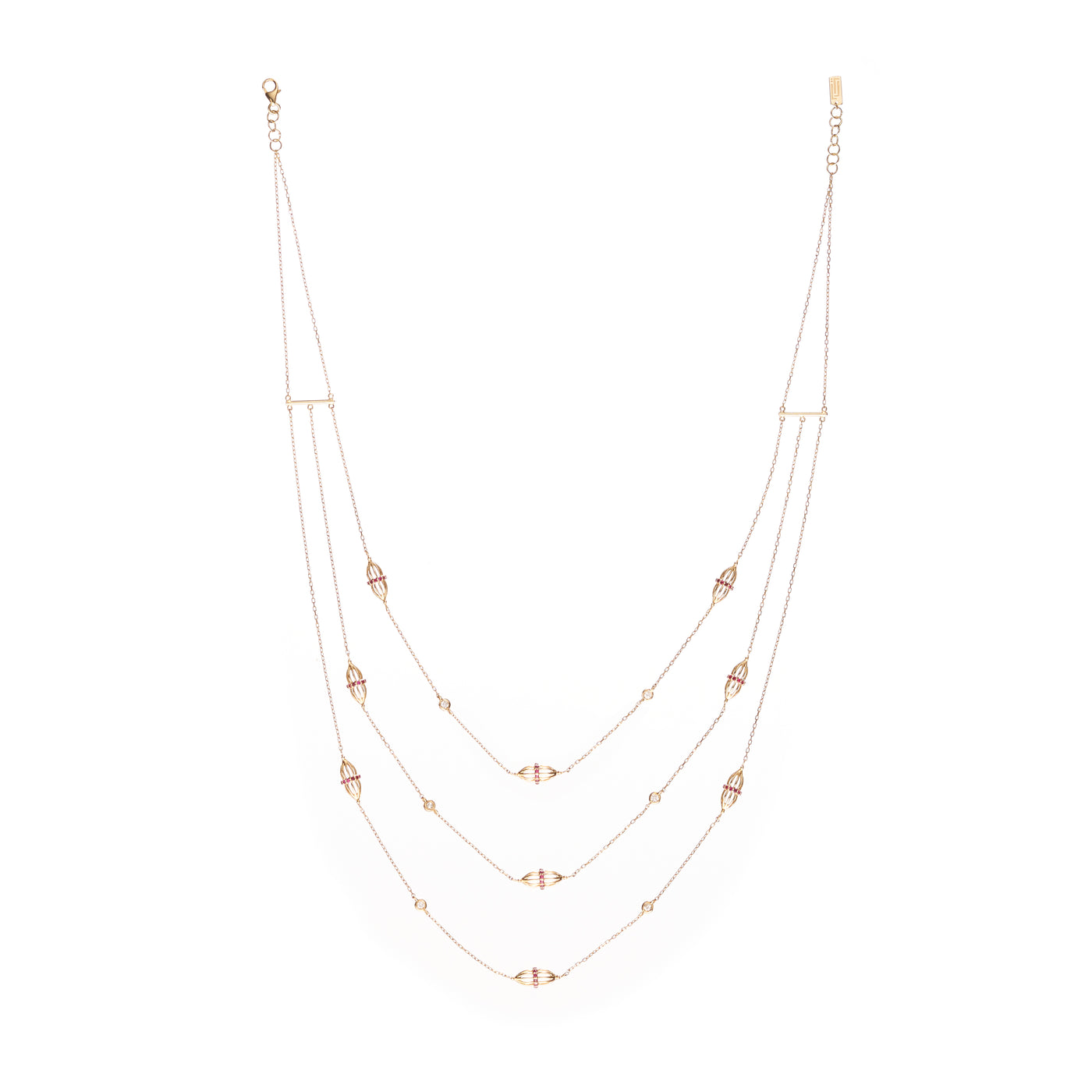 Qahwat Yadoo Three Lines Necklace