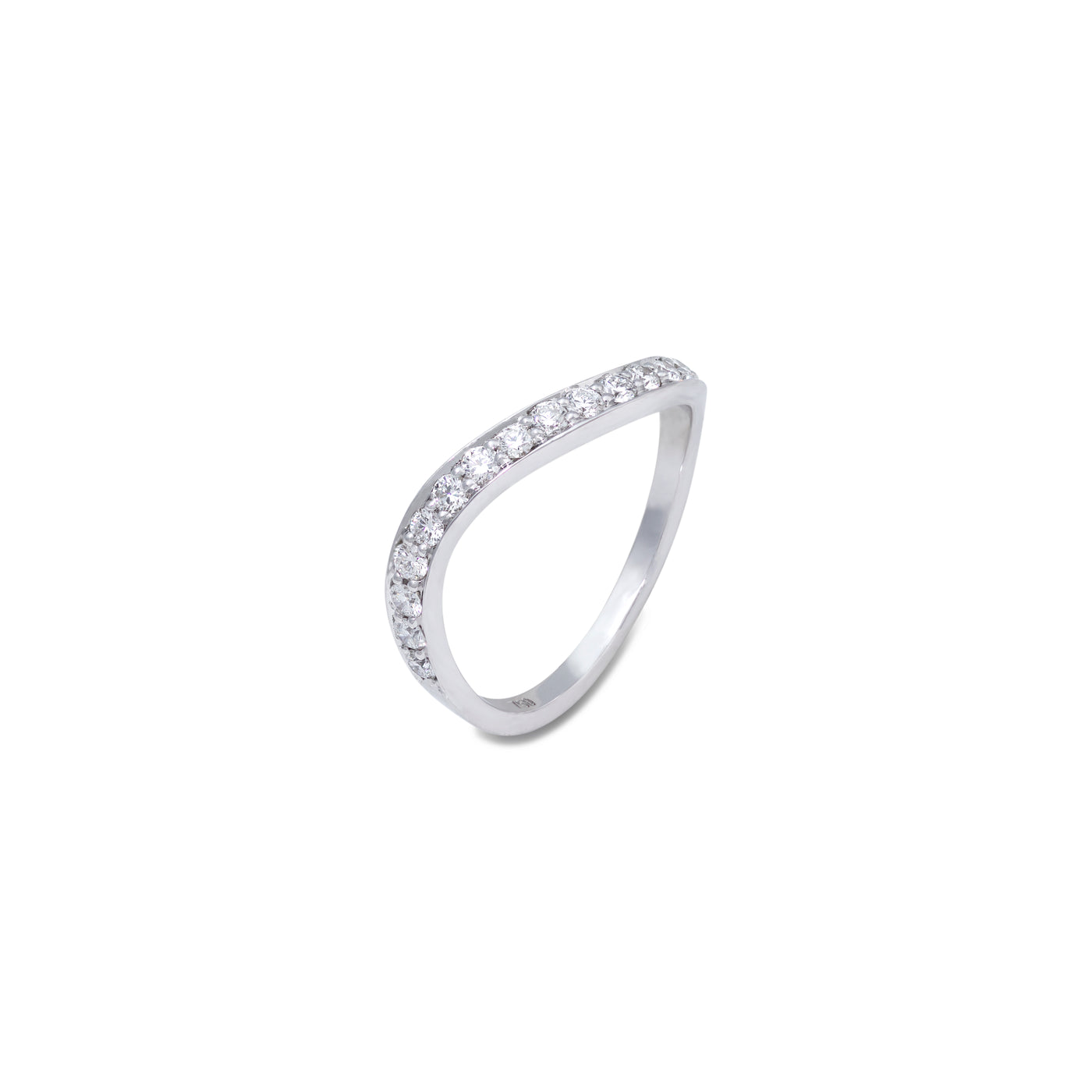 Oh Ya Mal Stackable Wave  Ring In Diamonds