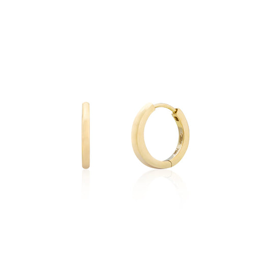 Hoops Earrings Plain Gold